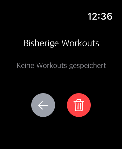 Motion Counter Workout Liste